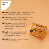 PILGRIM 24K GOLD FACIAL KIT FOR GOLDEN GLOW INCLUDES 3 FACIALS IN KIT