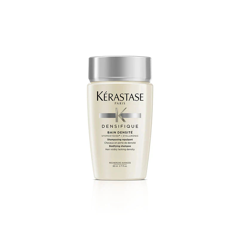 KERASTASE Densifique Densité Shampoo (Travel Size), 80ml | Thickening & Strengthening Shampoo | Removes Build-Up & Adds Shine | With Hyaluronic Acid | For Fine, Thin & Thinning Hair