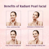 Lotus Radiant Pearl Facial Kit for Lightening &amp; Brightening skin with Pearl dust &amp; Green Tea, 4 easy steps, 170g(Multiple Use)