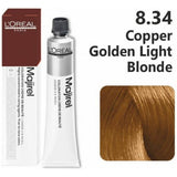 Loreal Professional Majirel Hair Color 50G No 8.34 Copper Golden Light Blonde + Oxidant 495Ml Combo
