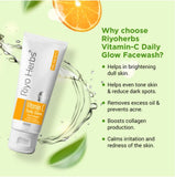 Riyo Herbs Vitamin c Daily Glow Face Wash With Turmeric,Orange &amp; Moringa 100ml