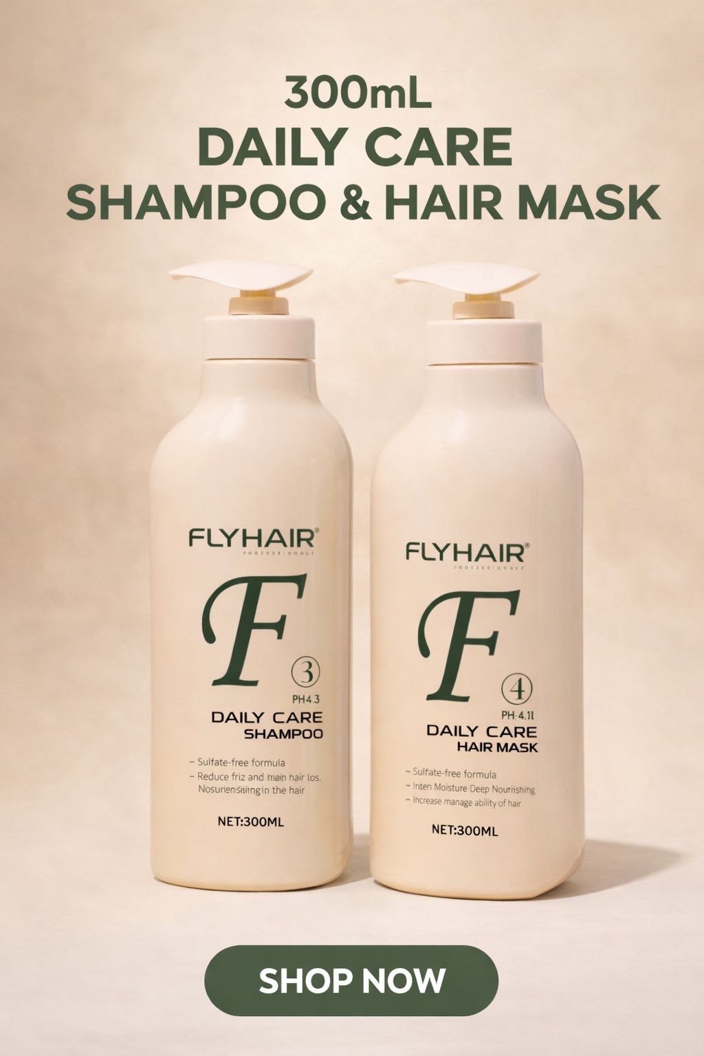 flyhair professional micro laminate shampo and mask 300+300 ml