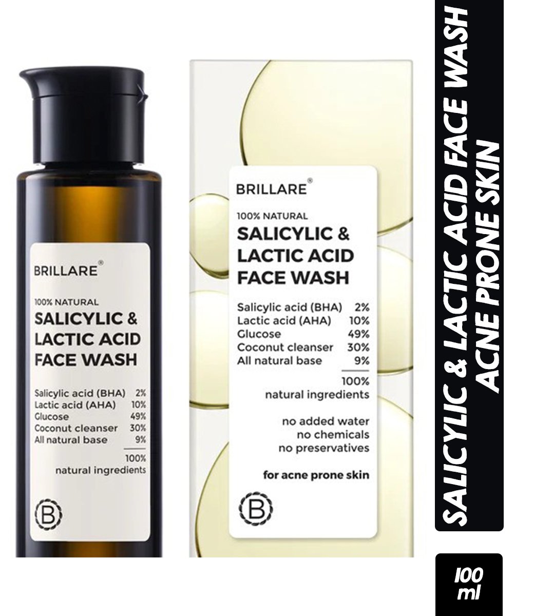 Brillare 2% Salicylic And 10% Lactic Acid Salicylic & Lactic Acid Face Wash (100ml)