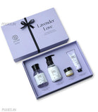 Brillare Lavender Love Body Wash - Body Lotion - Lip Balm & Hand Creme Gift Box (Pack of 4)