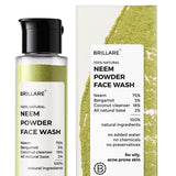 Brillare Neem Powder Face Wash For Clear, Purified, Acne Prone Skin (30gm)