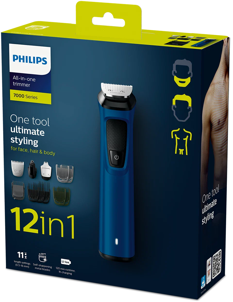 Philips One Tool Ultimate Styling Series 7000 12-in-1, Face, Hair and Body