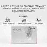 Raaga Professional Stem Cell Platinum Facial Kit with Platinum Colloids, Argan and Liquorice Extracts | 61 g