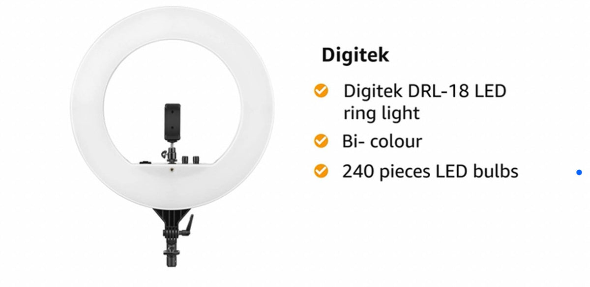 Digitek Ring Led Light 18' With Stand