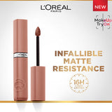 L'Oreal Paris Infallible Matte Resistance Liquid Lipstick - 105 Breakfast In Bed (5ml)