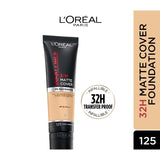 L'Oreal Paris Cover Liquid Foundation, With 4% Niacinamide, Long Lasting, Natural Finish, Available in 20 Shades, SPF 25, Infallible 32H Matte Cover 30ml